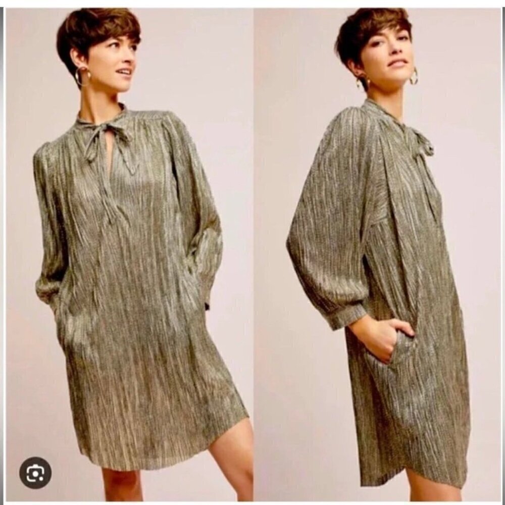 Sabina Musayev Anthropologie Eugene Shimmer Dress